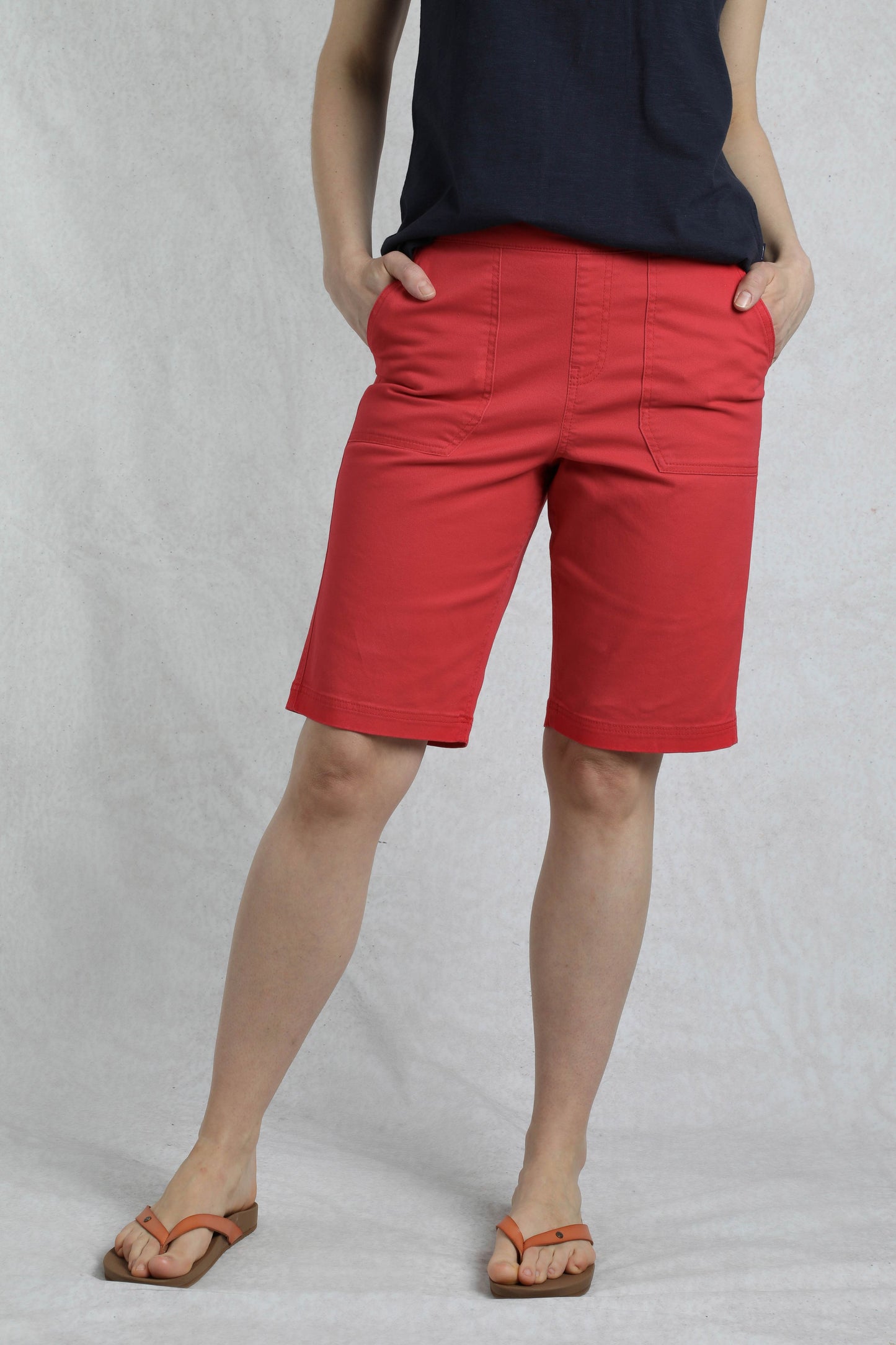 Weird Fish Kinnie Flat Front Shorts Crimson
