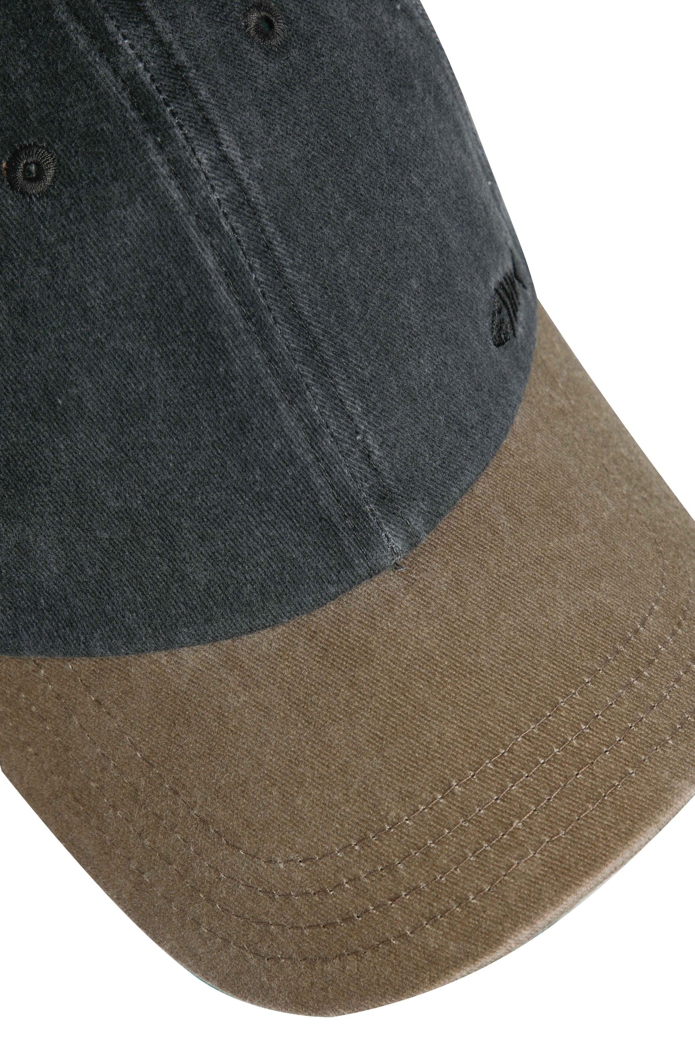 Weird Fish Westbury Colour Block Twill Cap Dark Grey