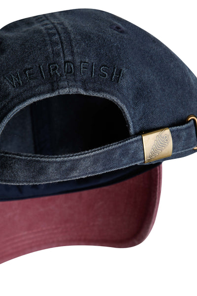 Weird Fish Westbury Colour Block Twill Cap Navy