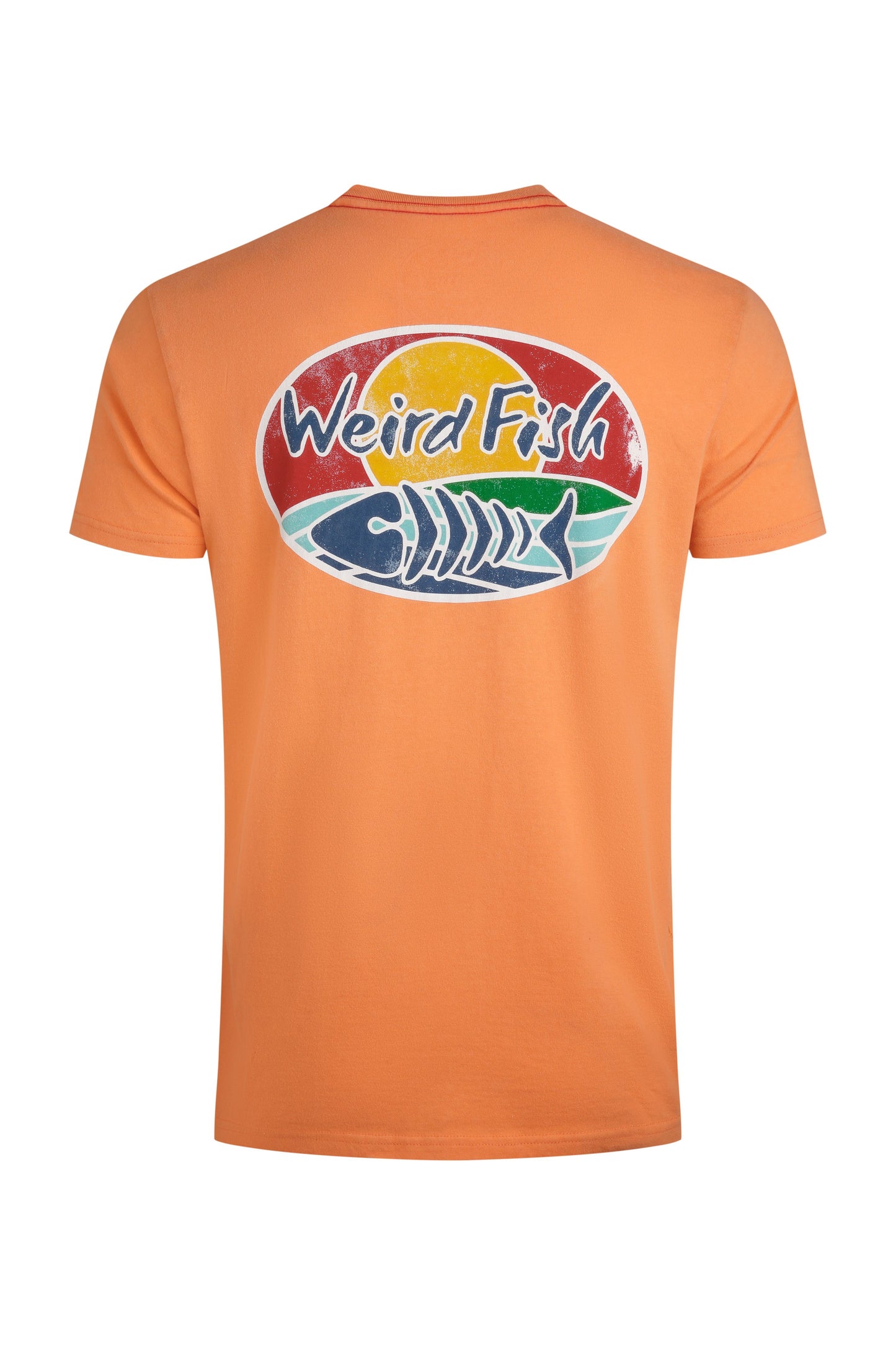 Weird Fish Land and Sea Back Print Graphic T-Shirt Pumpkin
