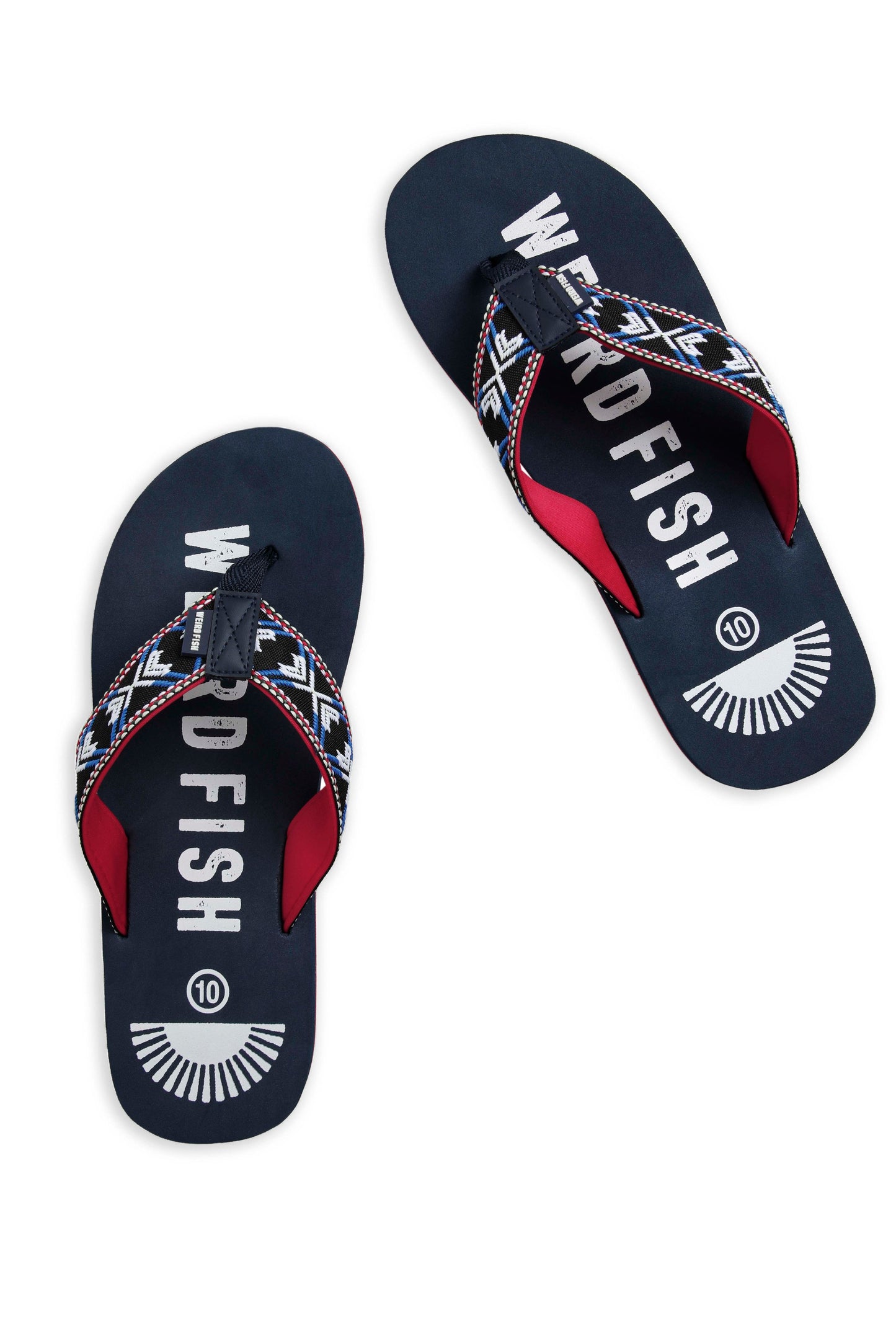 Weird Fish Hamdon Jacquard Flip Flop Navy
