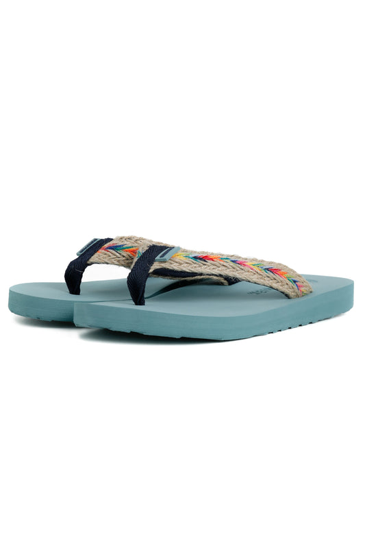 Weir Fish Adila Braided Flip Flop Mineral Blue
