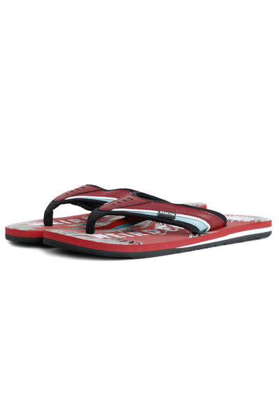 Weird Fish Lexington Printed Flip Flops Paprika