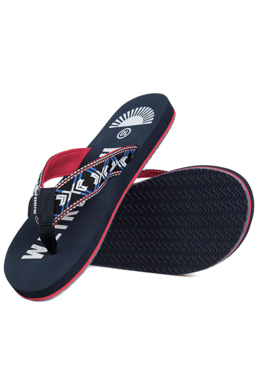 Weird Fish Hamdon Jacquard Flip Flop Navy