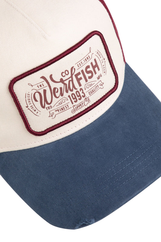 Weird Fish Haywood Vintage Trucker Cap Navy