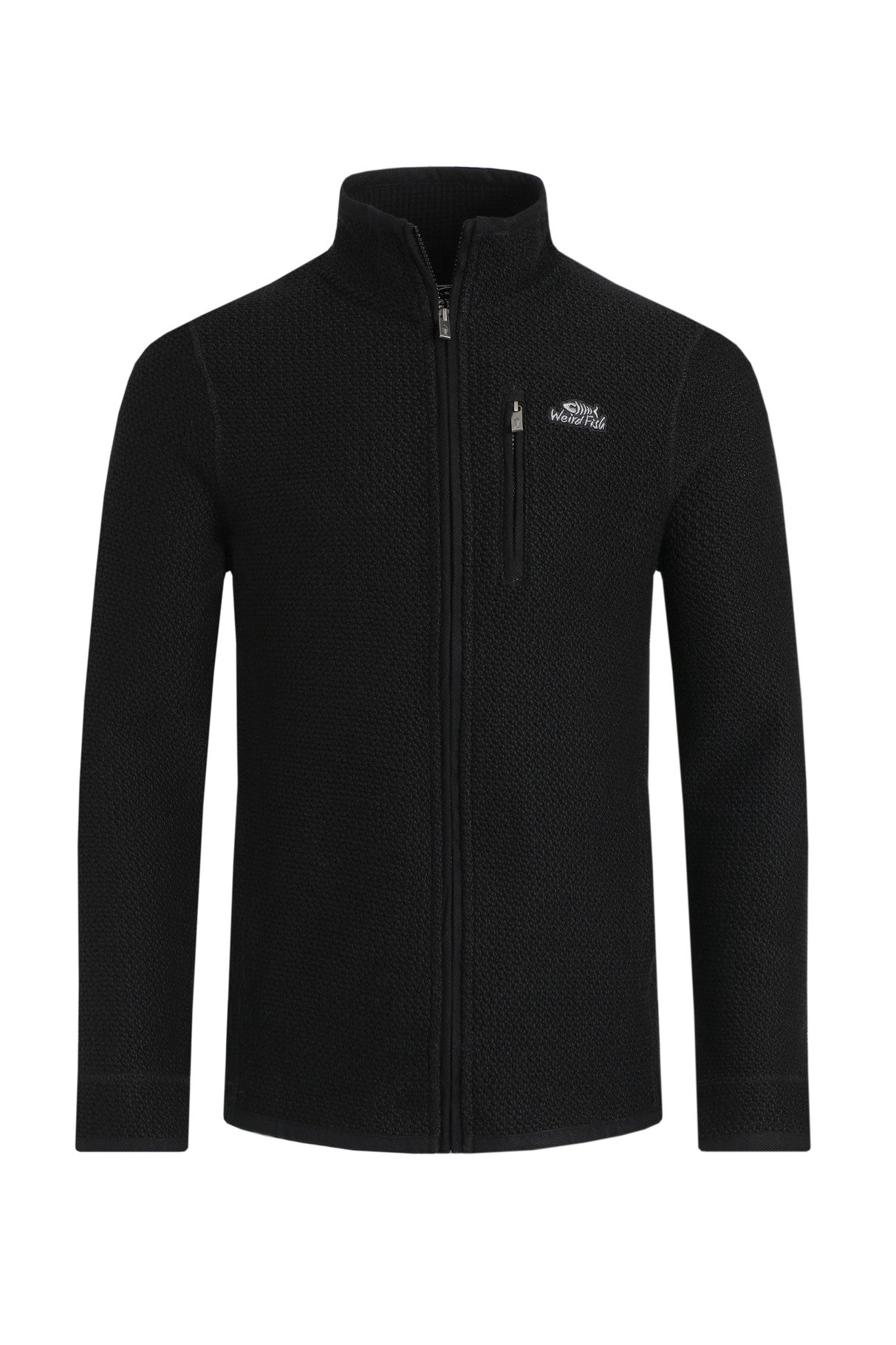 Weird Fish Mens Transom Full Zip Macaroni - Black