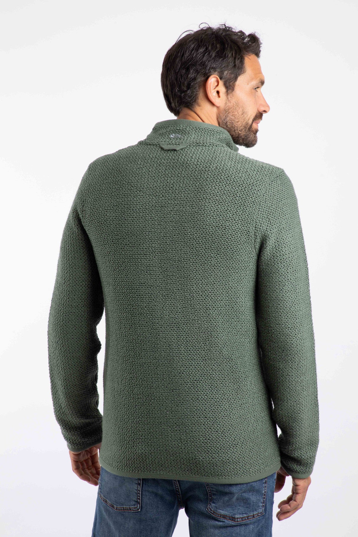 Weird Fish Mens Transom Full Zip Macaroni - Army Green