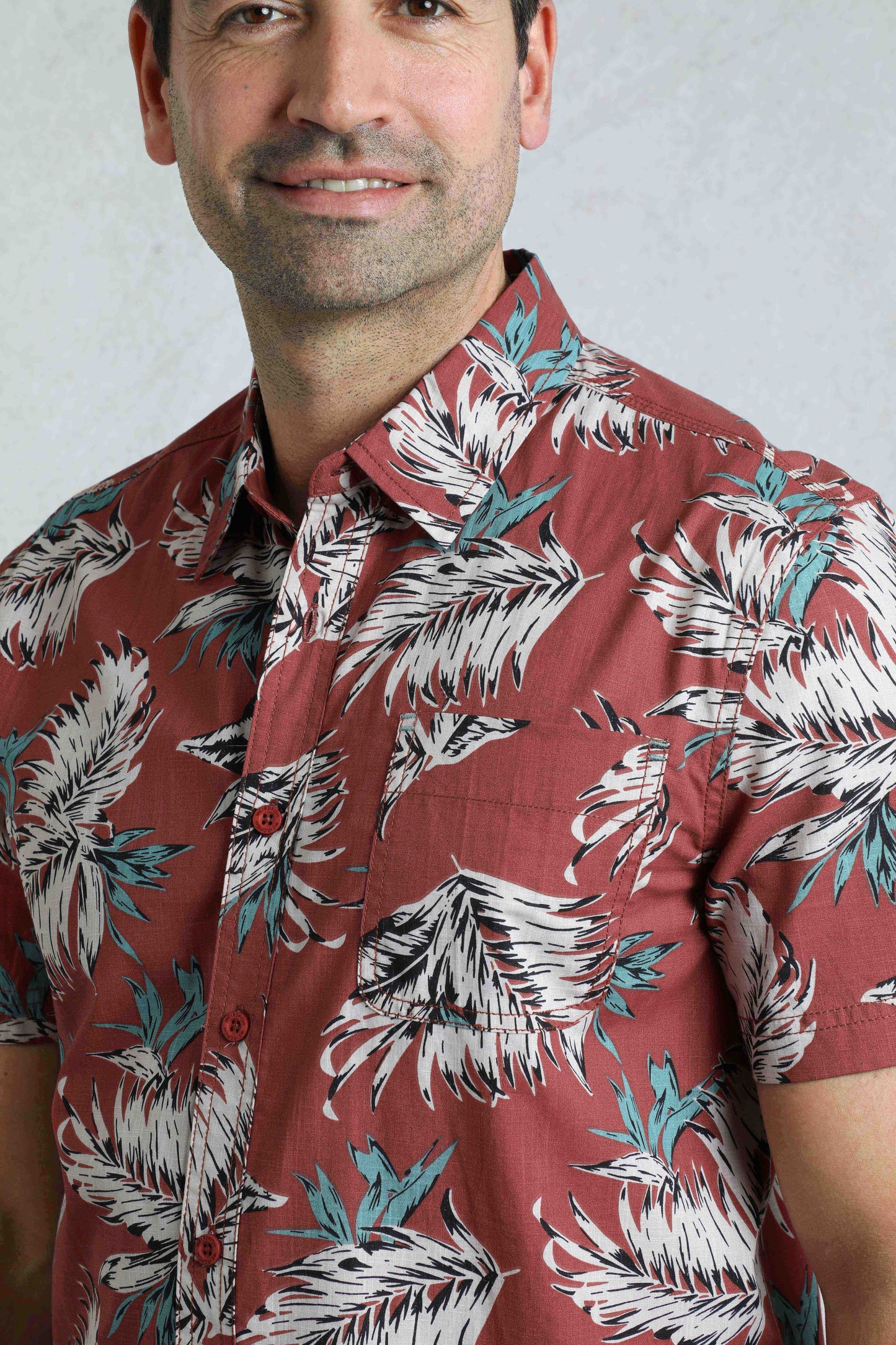 Weird Fish Faraway Organic Cotton Shirt Paprika