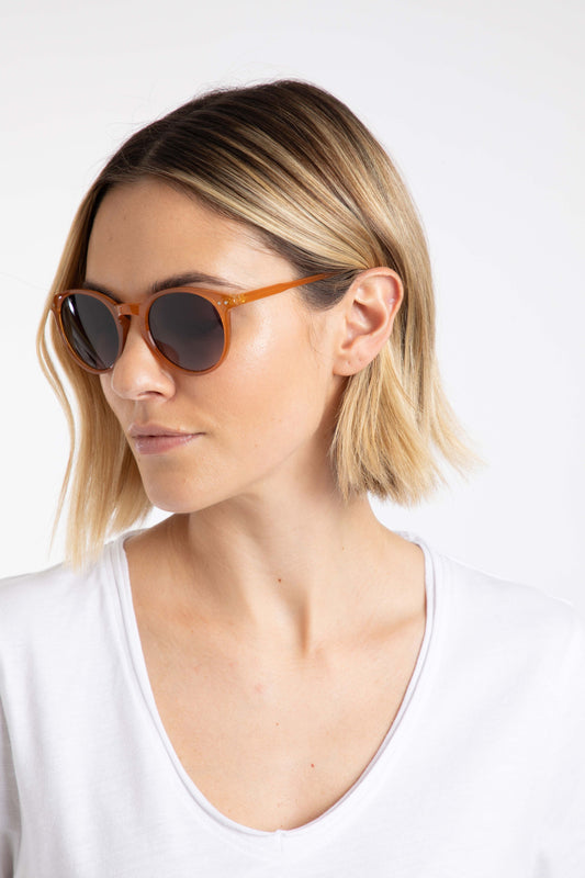 Williams Round Sunglasses Mustard