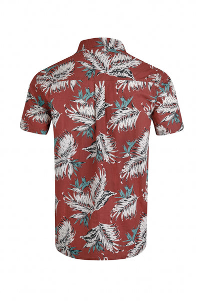Weird Fish Faraway Organic Cotton Shirt Paprika