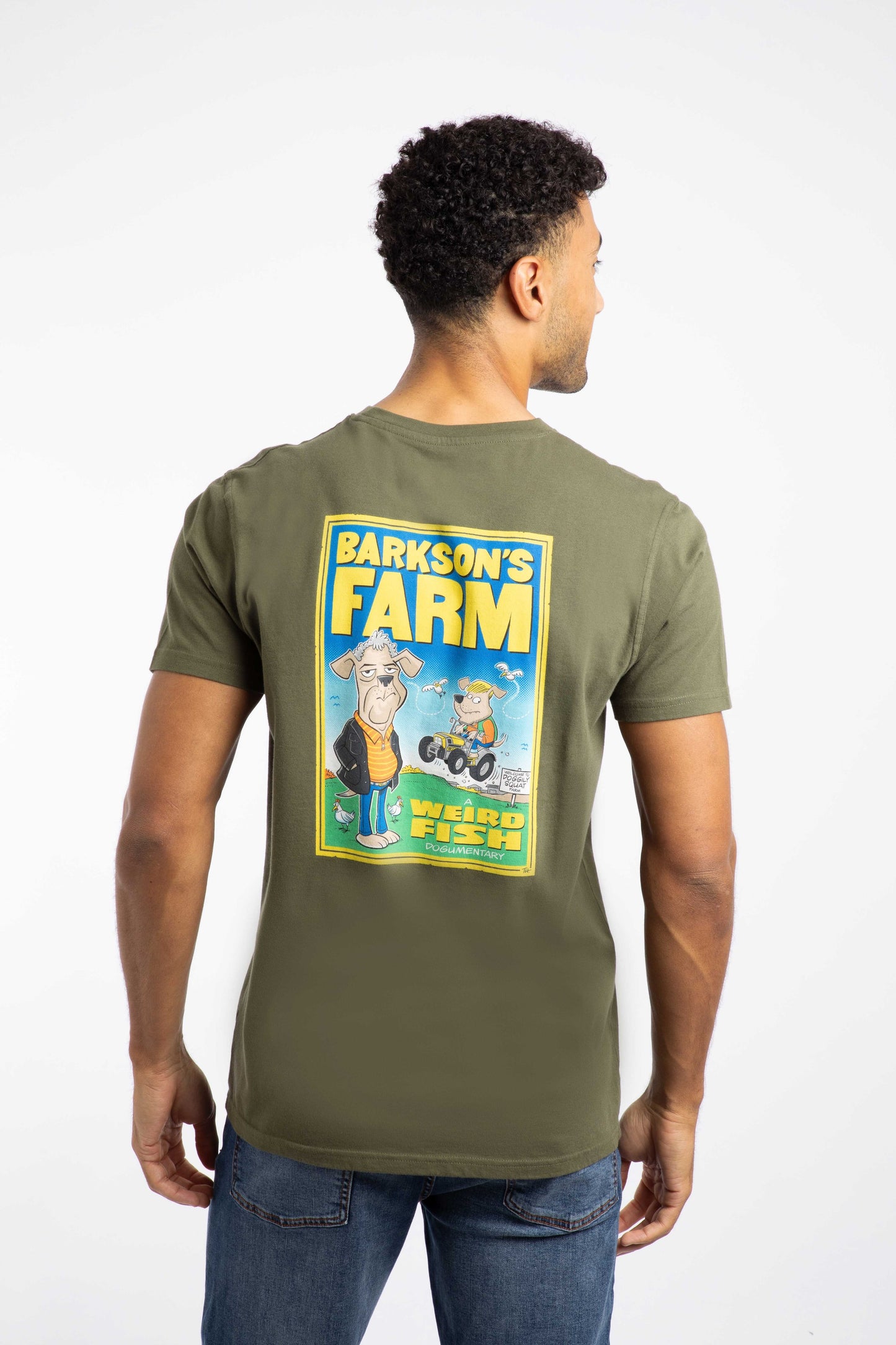 Weird Fish Barkson Farm Artist T-Shirt Green