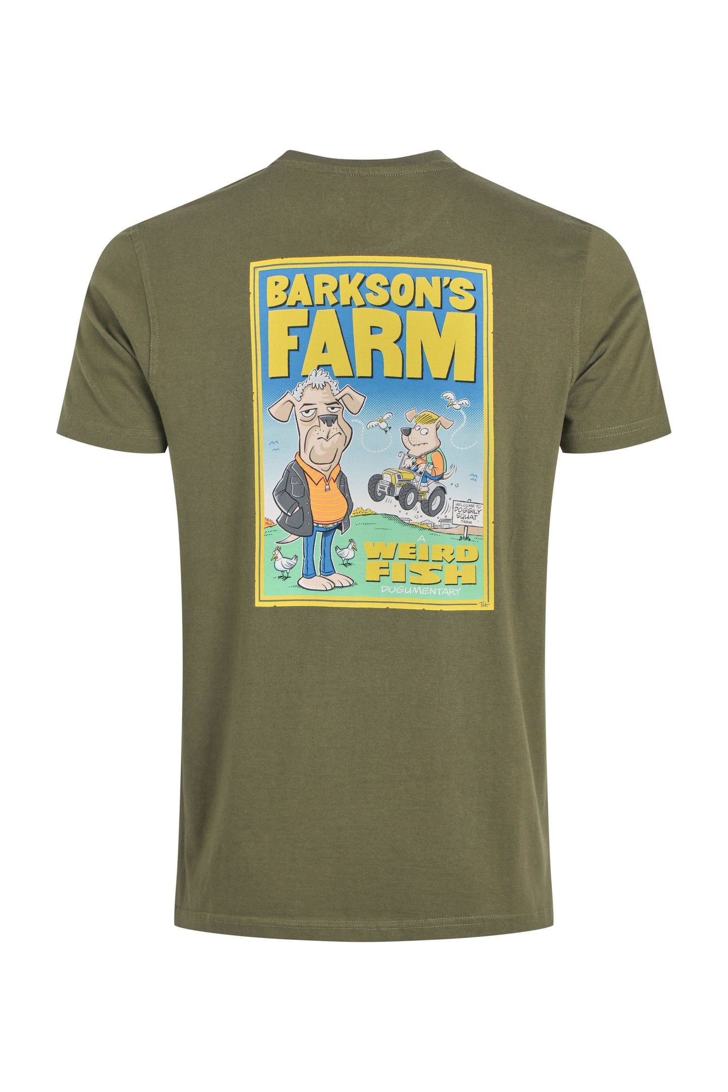 Weird Fish Barkson Farm Artist T-Shirt Green