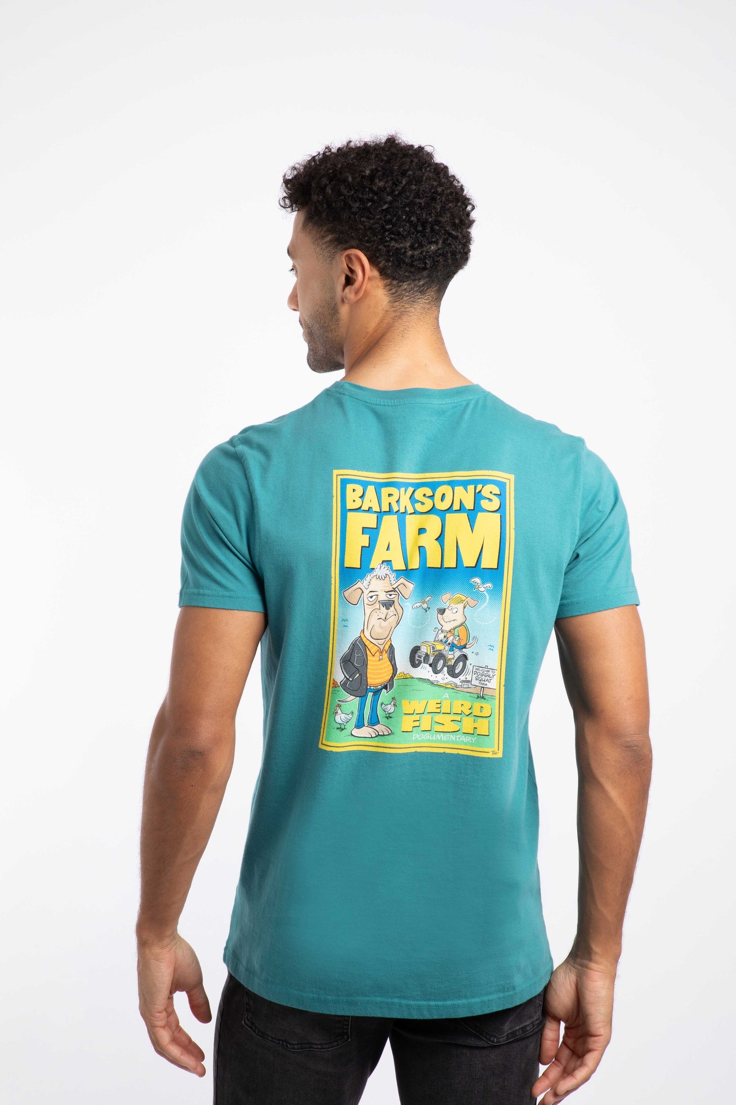 Weird Fish Barkson Farm Artist T-Shirt Teal