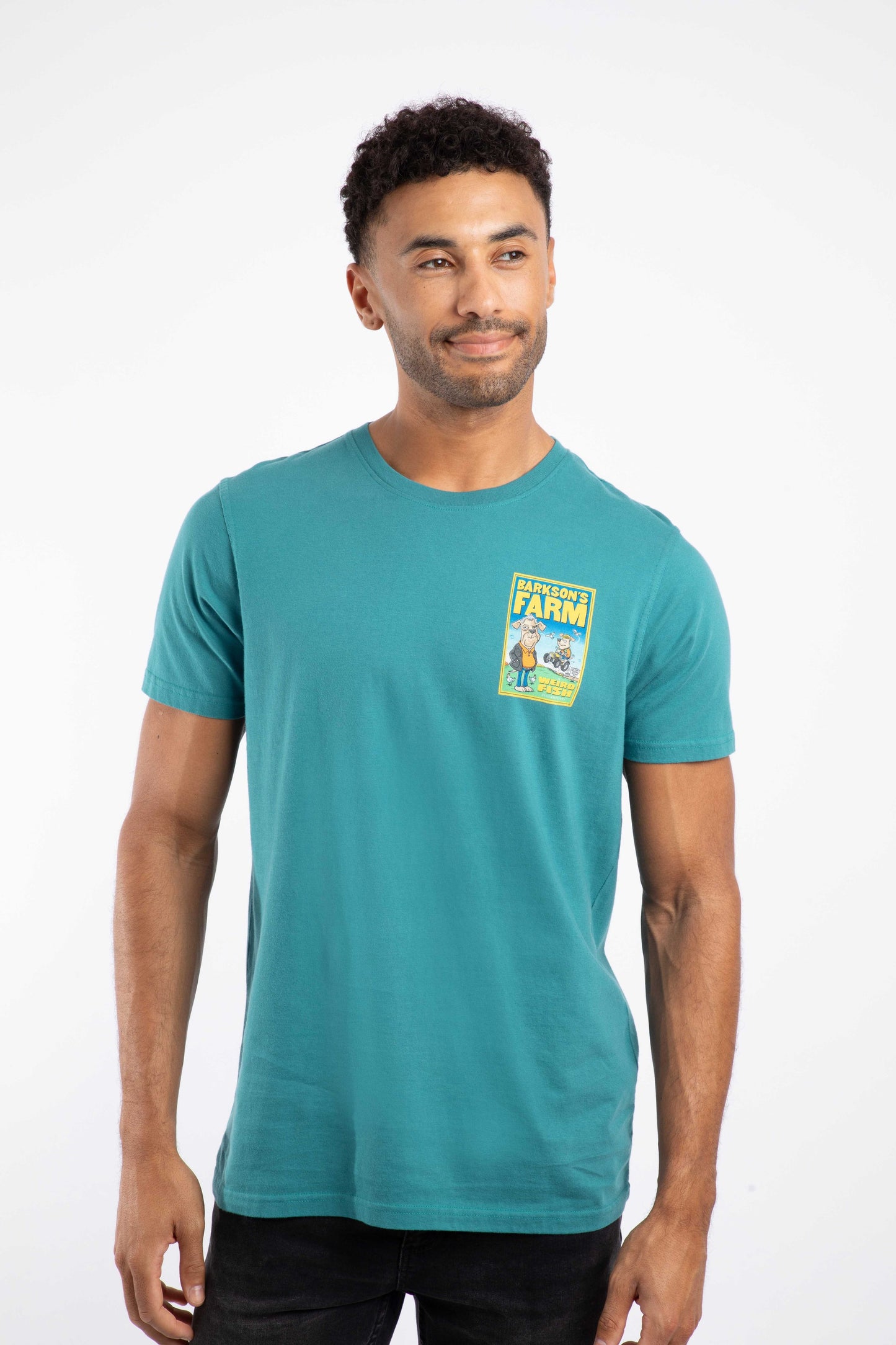 Weird Fish Barkson Farm Artist T-Shirt Teal