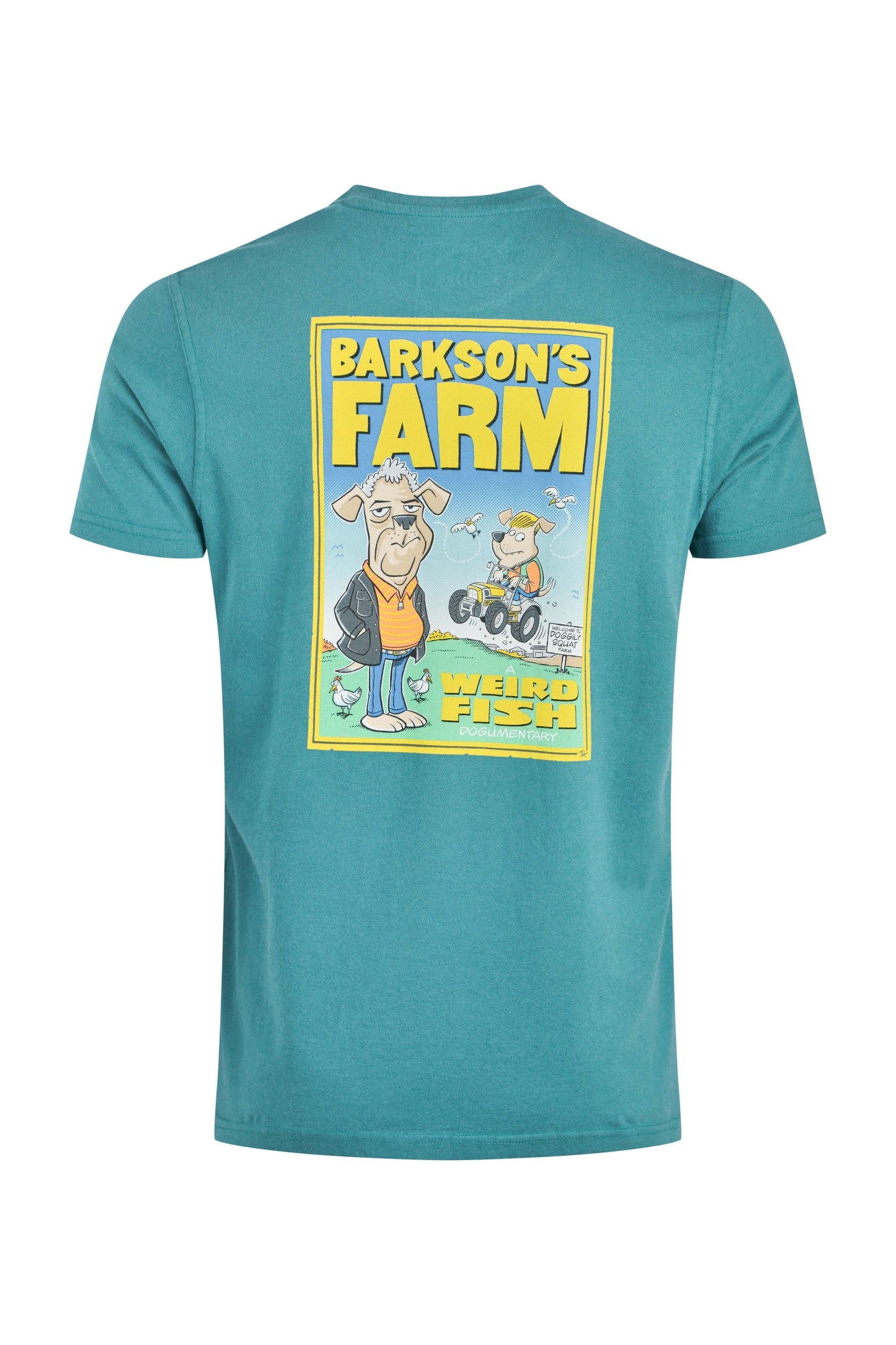 Weird Fish Barkson Farm Artist T-Shirt Teal