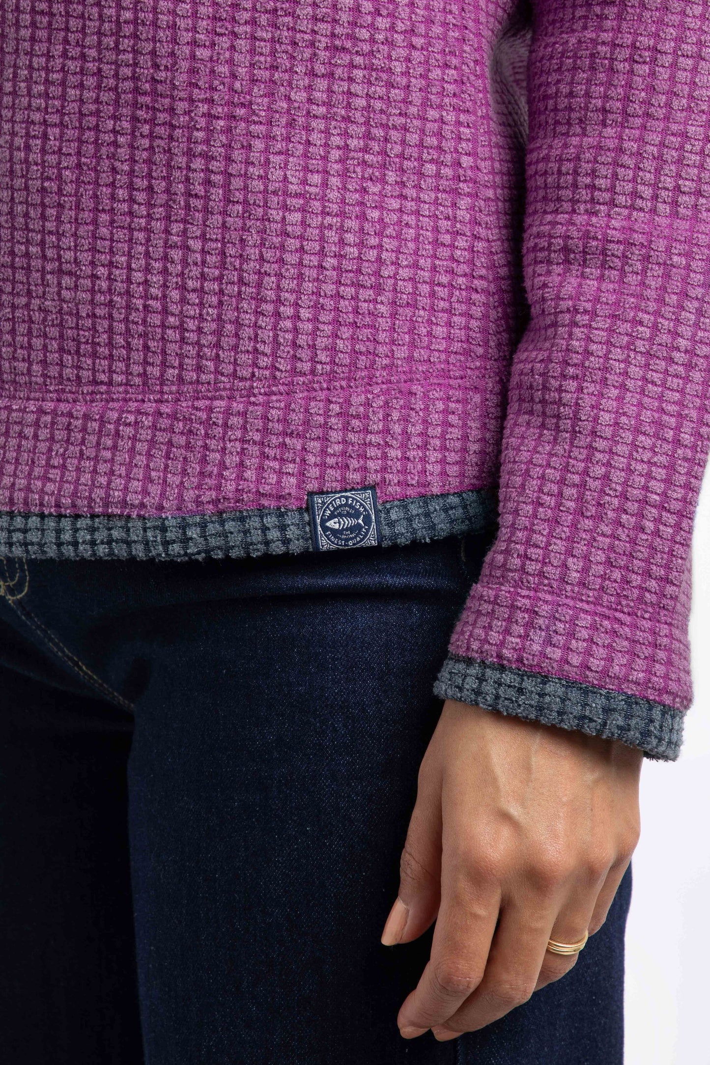 Weird Fish Beye 1/4 Zip Fleece Purple Wine