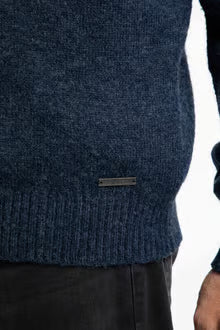Weird Fish Larner 1/4 Zip Fair Isle Jumper Midnight