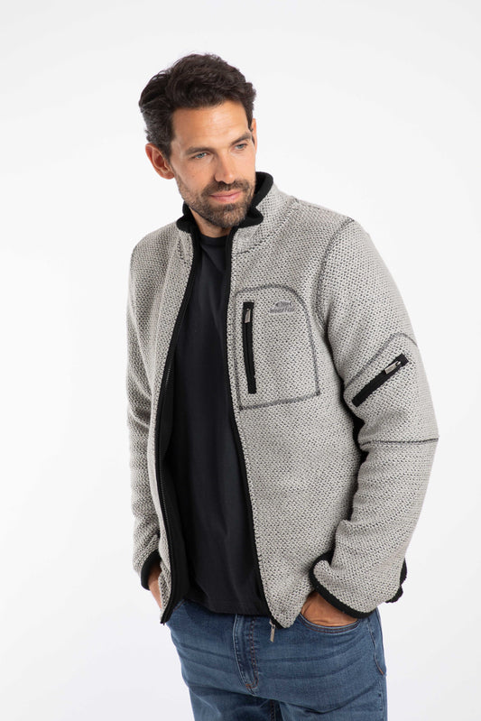 Weird Fish Berhan Full Zip Macaroni Limestone