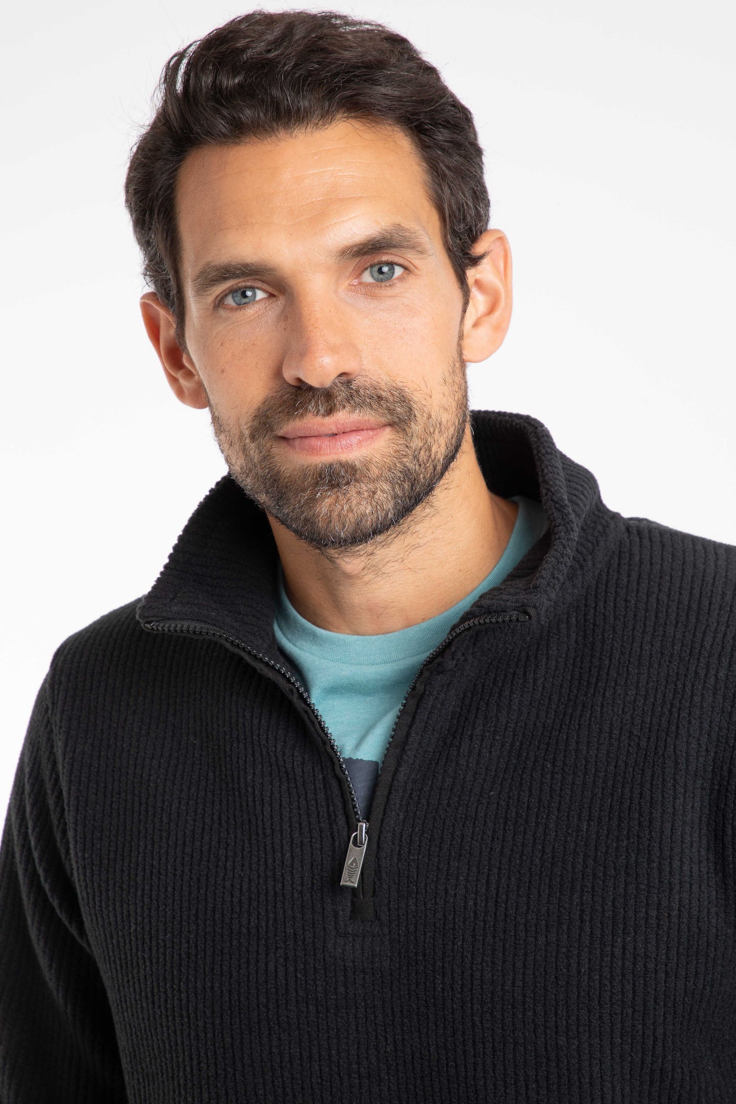 Weird Fish Newport Rib Fleece Black