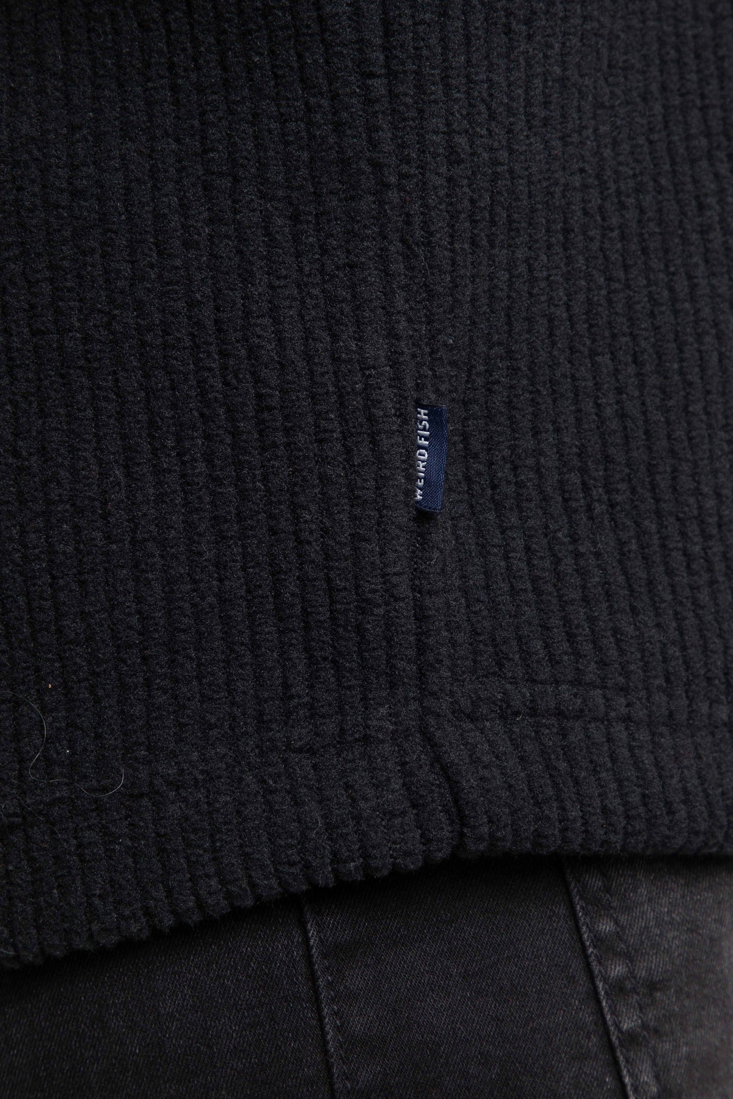 Weird Fish Newport Rib Fleece Black