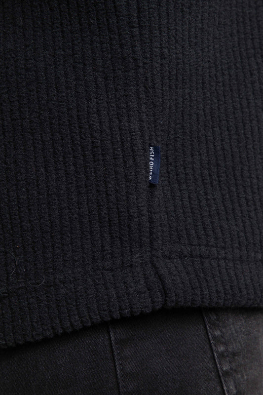 Weird Fish Newport Rib Fleece Black