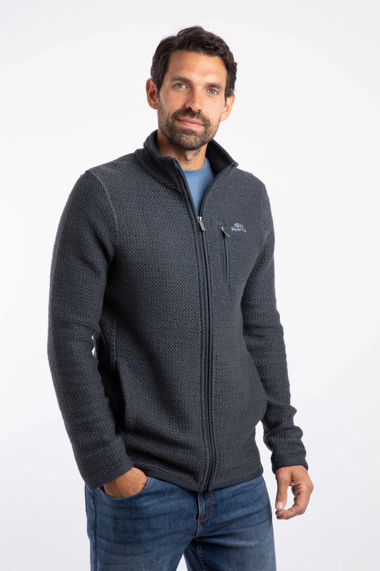 Weird Fish Mens Transom Full Zip Macaroni - Navy