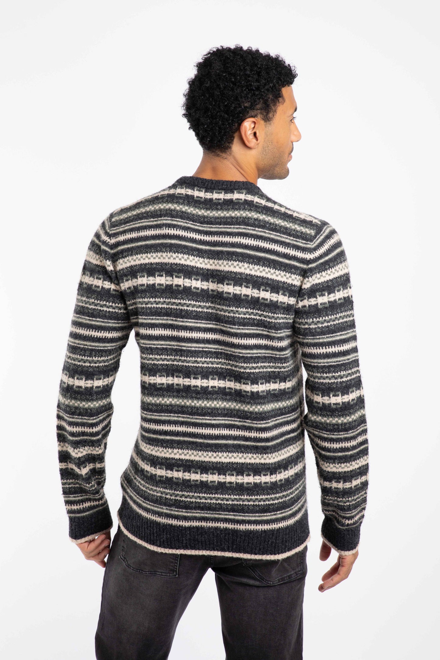 Weird Fish Fastolf Eco Fair Isle Crew Neck Jumper