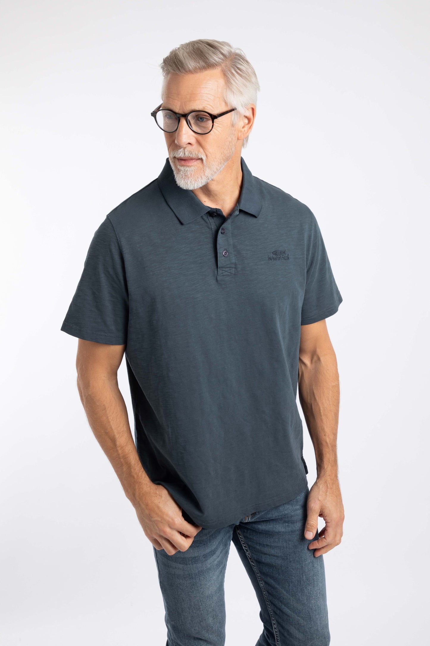 Weird Fish Indy Polo Shirt Navy