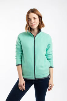 Weird Fish Ariana Grid Fleece- Bevelled Glass