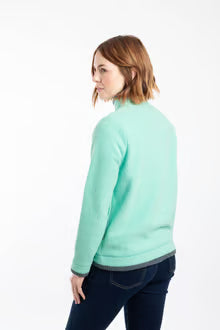 Weird Fish Ariana Grid Fleece- Bevelled Glass