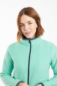 Weird Fish Ariana Grid Fleece- Bevelled Glass