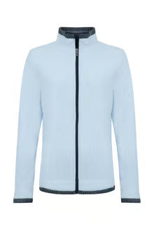 Weird Fish Ariana Grid Fleece- Cool Blue