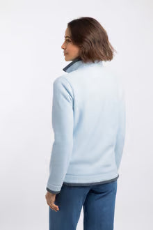 Weird Fish Ariana Grid Fleece- Cool Blue