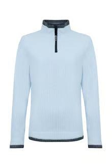 Weird Fish Beye 1/4 Zip Fleece Cool Blue