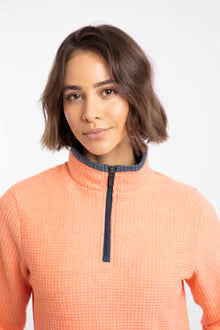 Weird Fish Beye 1/4 Zip Fleece Sorbet