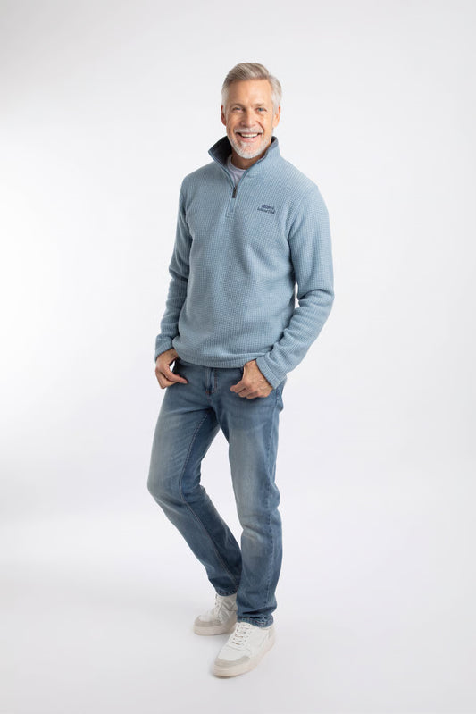 Weird Fish Mens Newark Fleece Light Blue