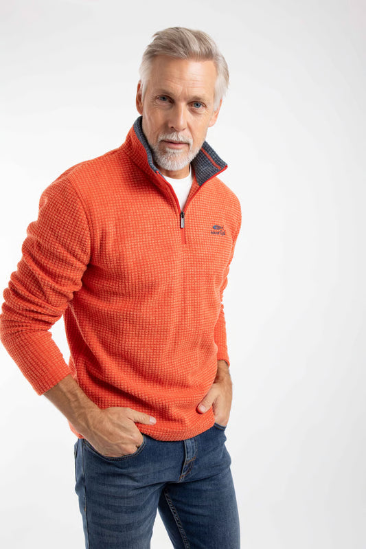 Weird Fish Mens Newark Fleece Orange