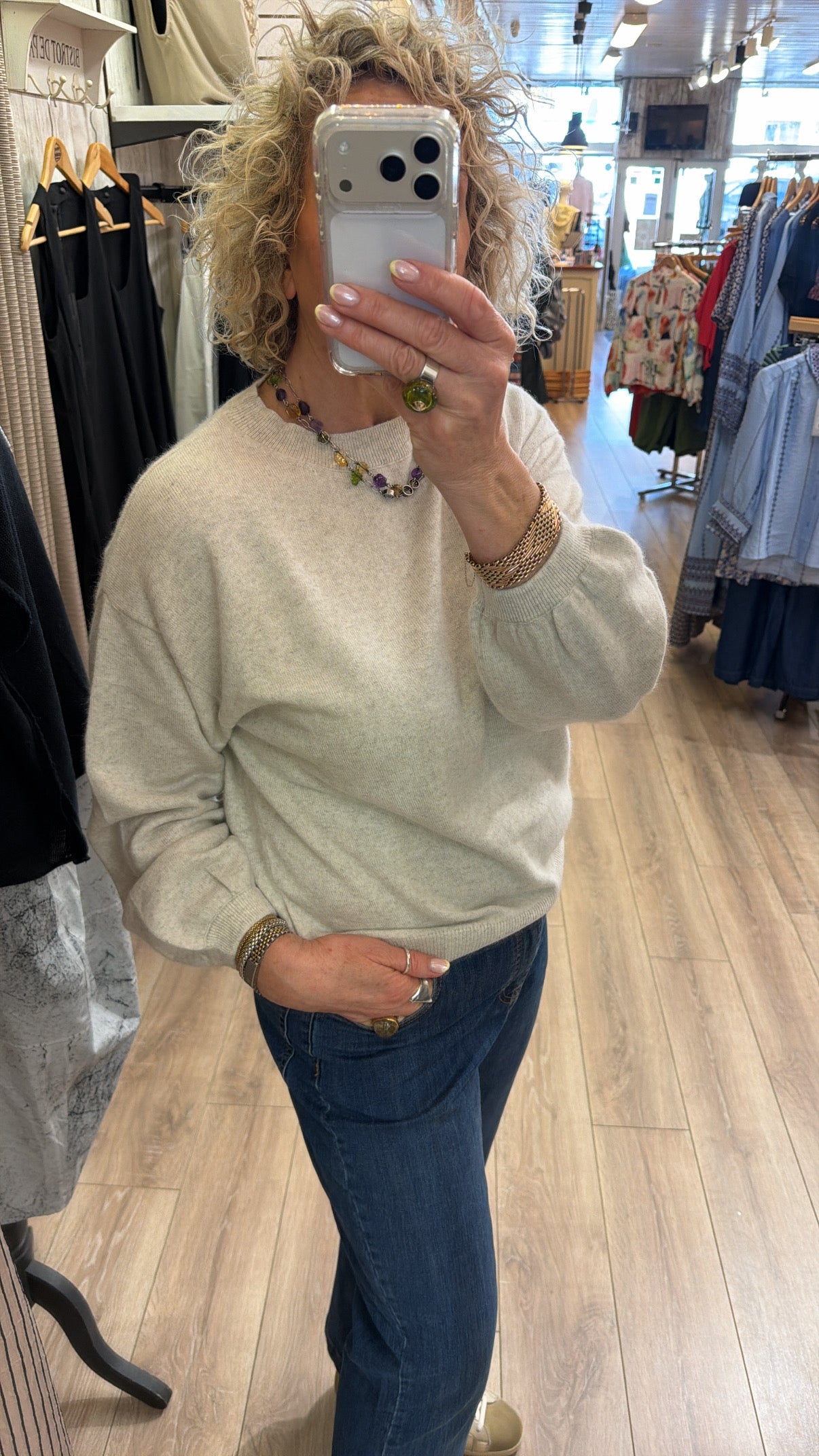 TWNS Colorado Sweater Mottled Beige