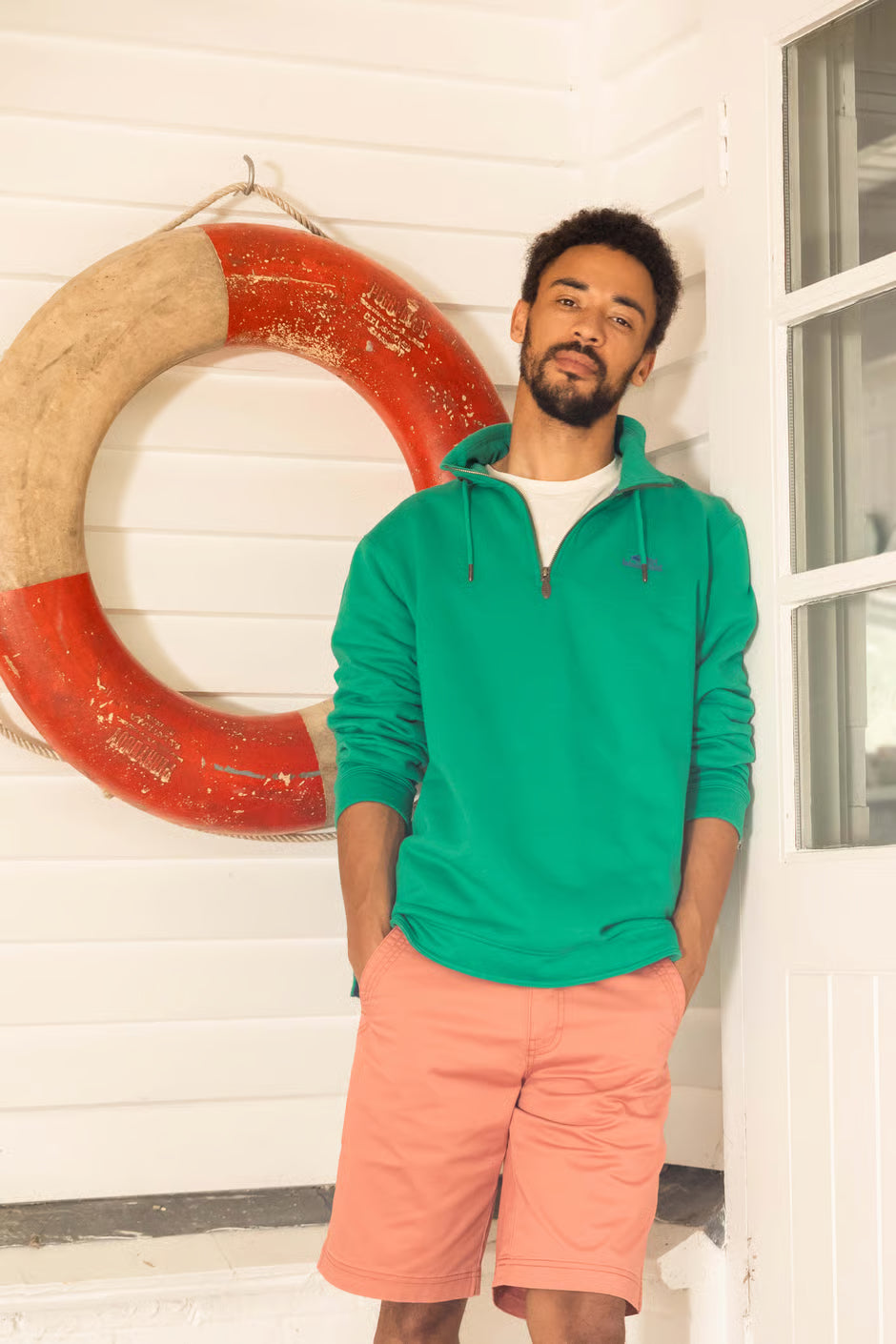 Weird Fish Brampton Branded Qtr Zip Heritage