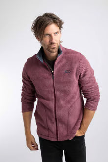 Weird Fish Shires Fleece Full Zip- Red Grape