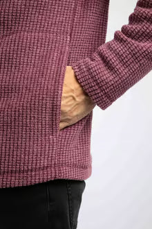Weird Fish Shires Fleece Full Zip- Red Grape