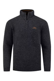 Weir Fish Altwood Eco 1/4 Zip Jumper-Midnight