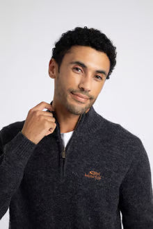 Weir Fish Altwood Eco 1/4 Zip Jumper-Midnight