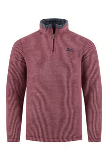 Weird Fish Newark Fleece - Red Grape