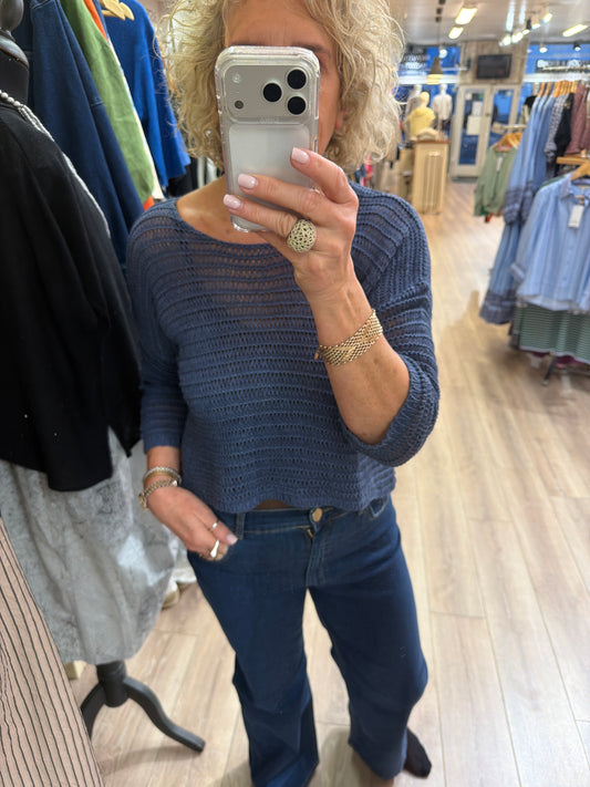 Lotus Eaters Lak 20 Knit Top Indigo