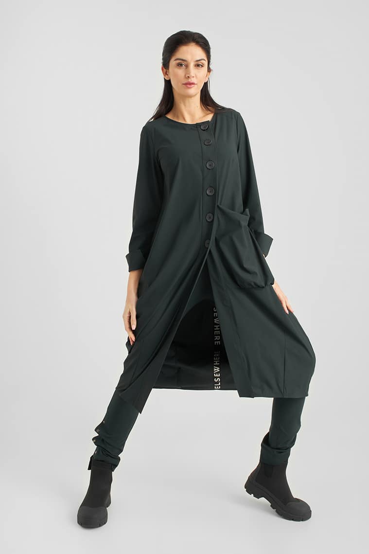 Elsewhere Balloon Shape Dress Coat