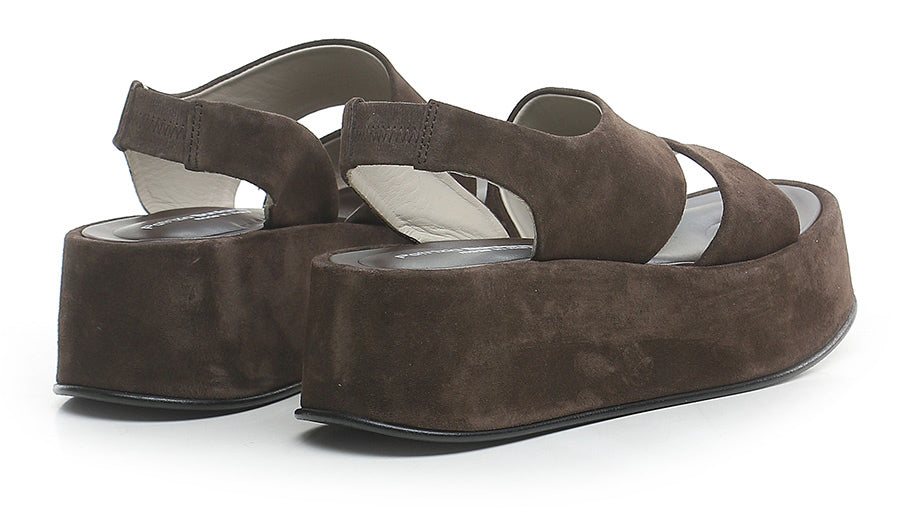 Patrizia Bonfanti Rosie Suede Brown Wedge Sandal