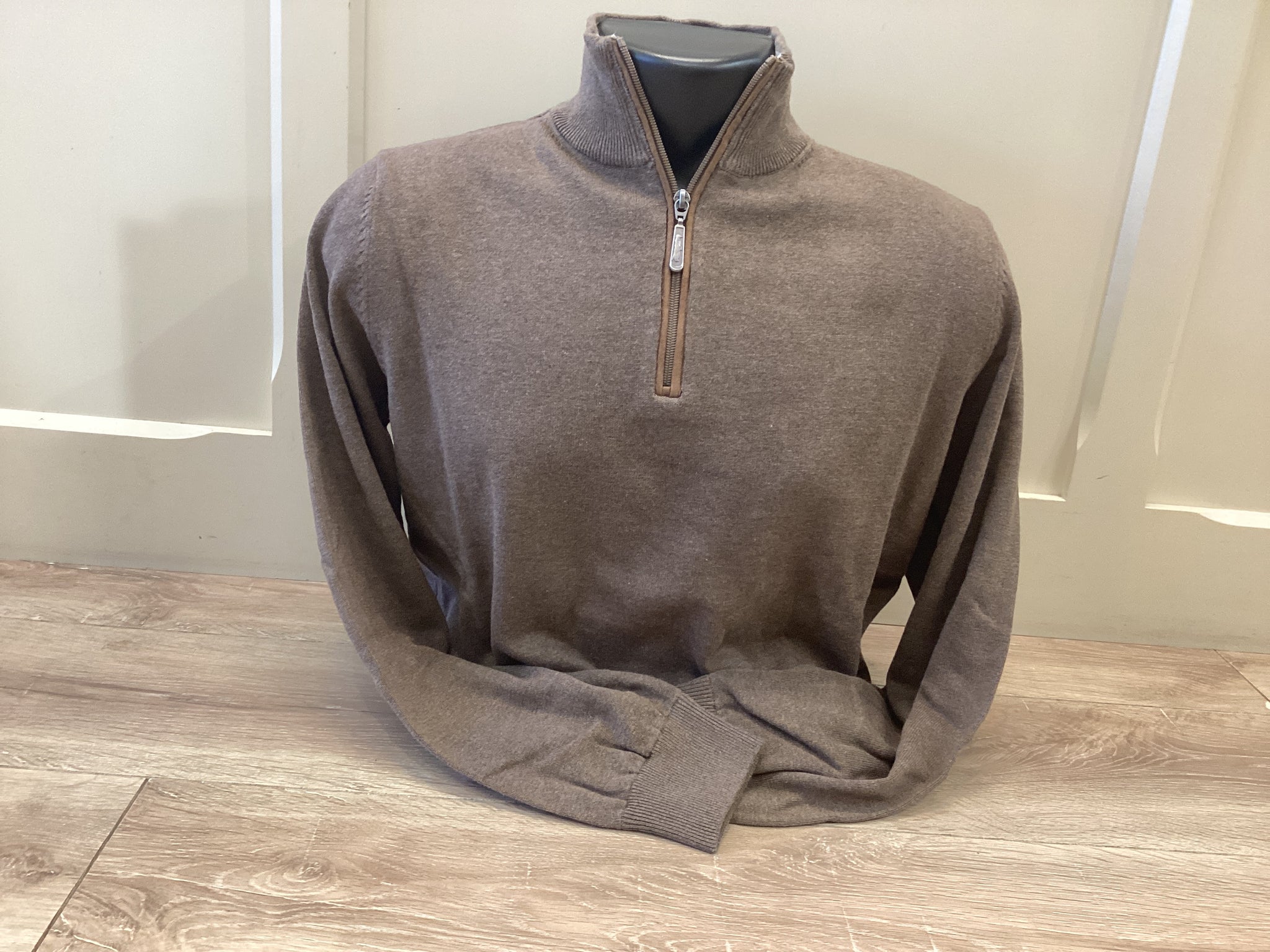 6th Sense Harry 1/4 Zip-Chestnut