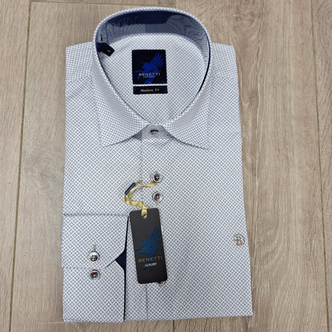 Benetti Barker Casual Shirt-Coffee