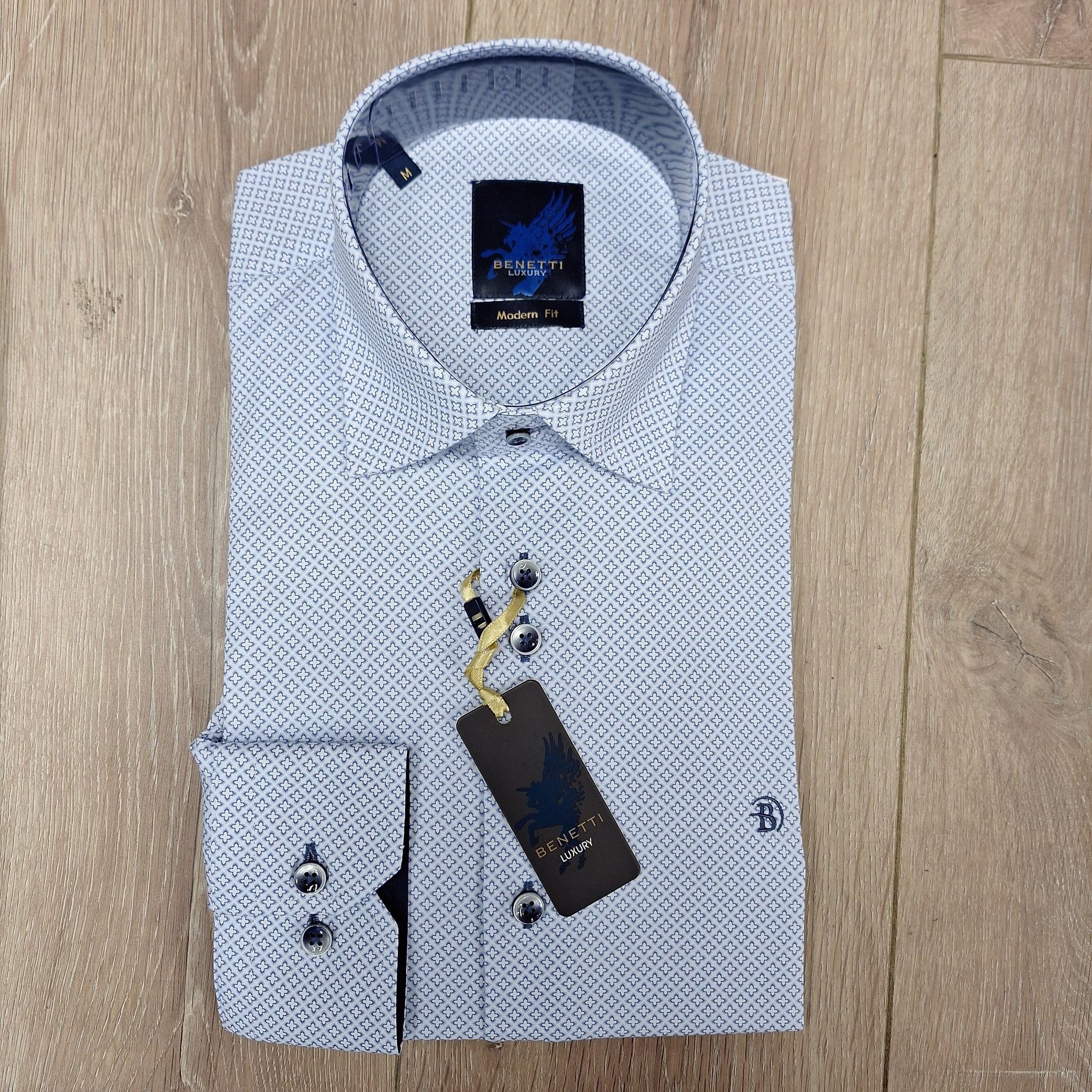 Benetti Barker Casual Shirt- Blue